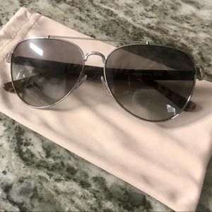 Tory Burch T-Logo Pilot Sunglasses